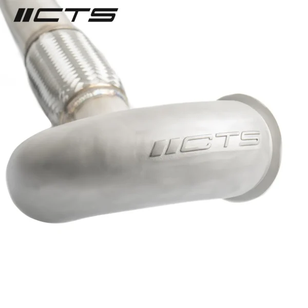 CTS Turbo MQB FWD Exhaust Downpipe with High Flow Cat (MK7/MK7.5 GOLF, GTI, GLI, A3 FWD) - Image 3