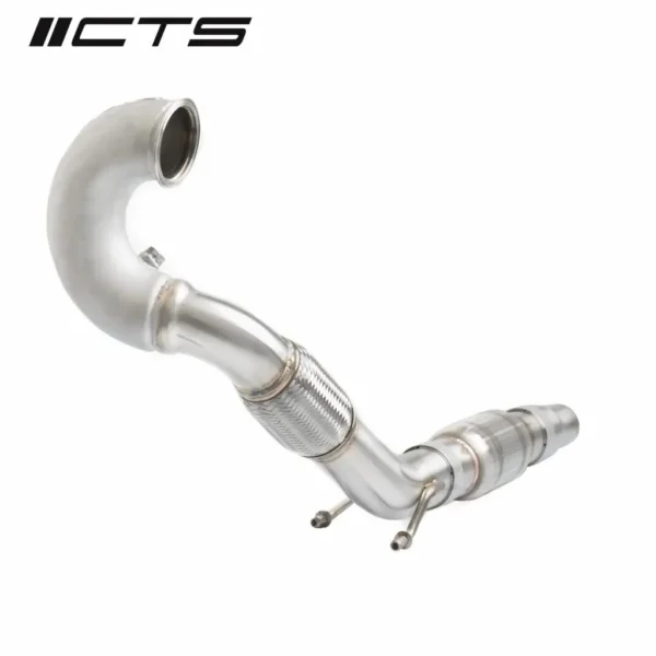 CTS Turbo MQB FWD Exhaust Downpipe with High Flow Cat (MK7/MK7.5 GOLF, GTI, GLI, A3 FWD) - Image 2